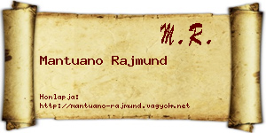 Mantuano Rajmund névjegykártya